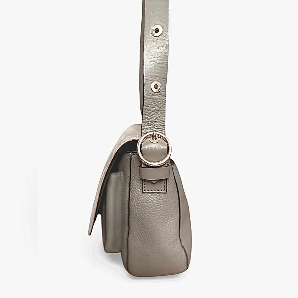 Kate Spade Chantelle Watertown Road gray suede & pebbled leather crossbody - Picture 3 of 7